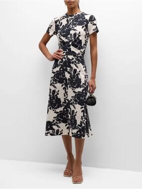 NWT SOLD OUT Tanya Taylor Mac Floral Print Crossover Waist Midi Dress